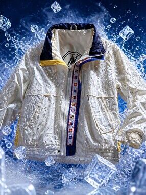 Arcadia White & Yellow Windbeaker Jacket